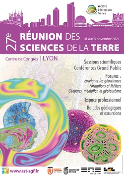Affiche de la 27e Réunion des sciences de la Terre - Lyon, 2021